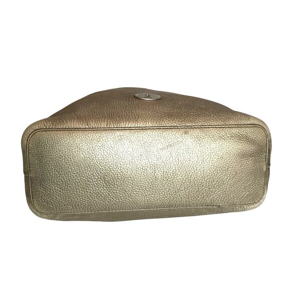 Fossil Gold Leather Hobo Womens Shoulder Bag - Picture 5 of 12